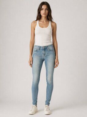 Levi’s 535 Legging Jeans Juniors 7M Light Wash Super Skinny Stretch